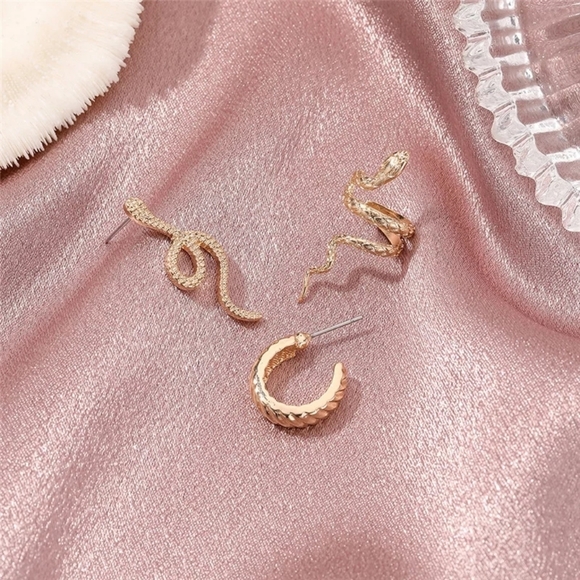 Gold Snake Ear Cuff Set - Picture 3 of 5